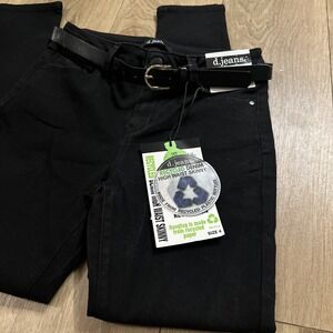 NWT d.jeans Women Recycled Denim High Waist Skinny Black Color Size‎ 4 New